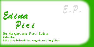 edina piri business card